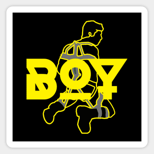 Boy Yellow w Graphic Magnet
